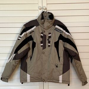 Spyder Men's Tan and Black Ski Jacket